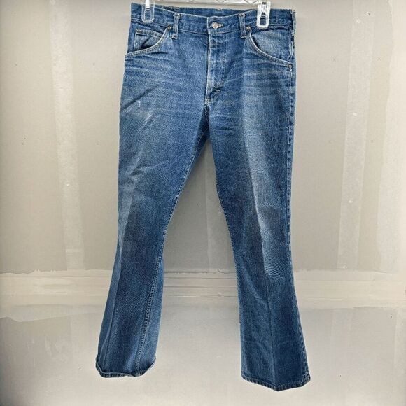 Vintage 1970s Lee Riders Denim Jeans 31x28 Talon 42 Zipper Cowboy Straight B3 - Picture 1 of 10